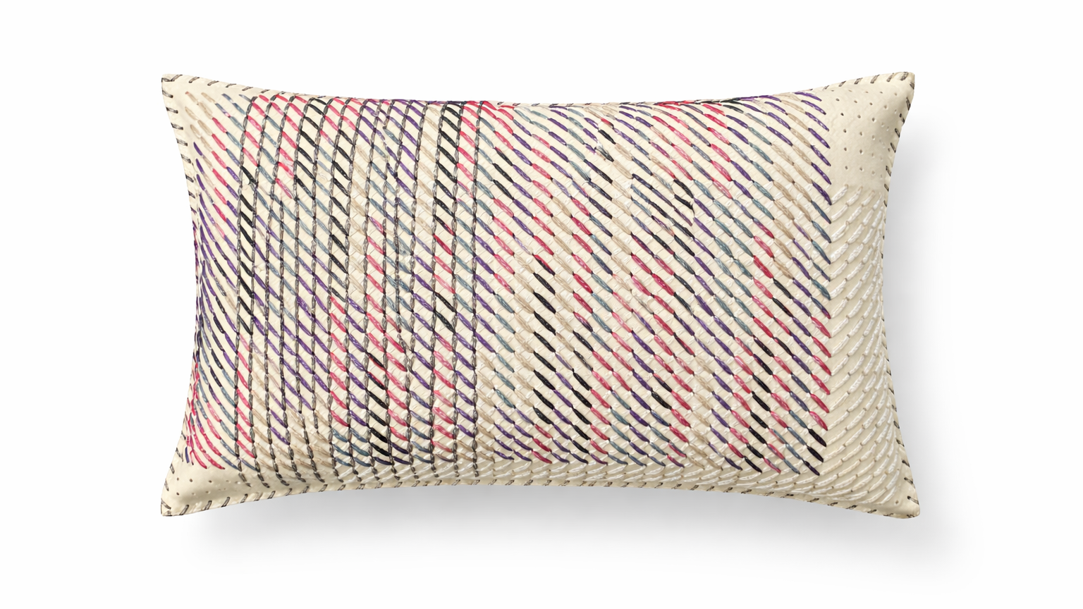 Deri Detaylı Dekoratif Kırlent