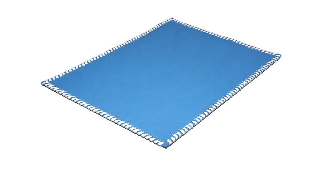 Dikdörtgen Deri Amerikan Servis(Mavi)