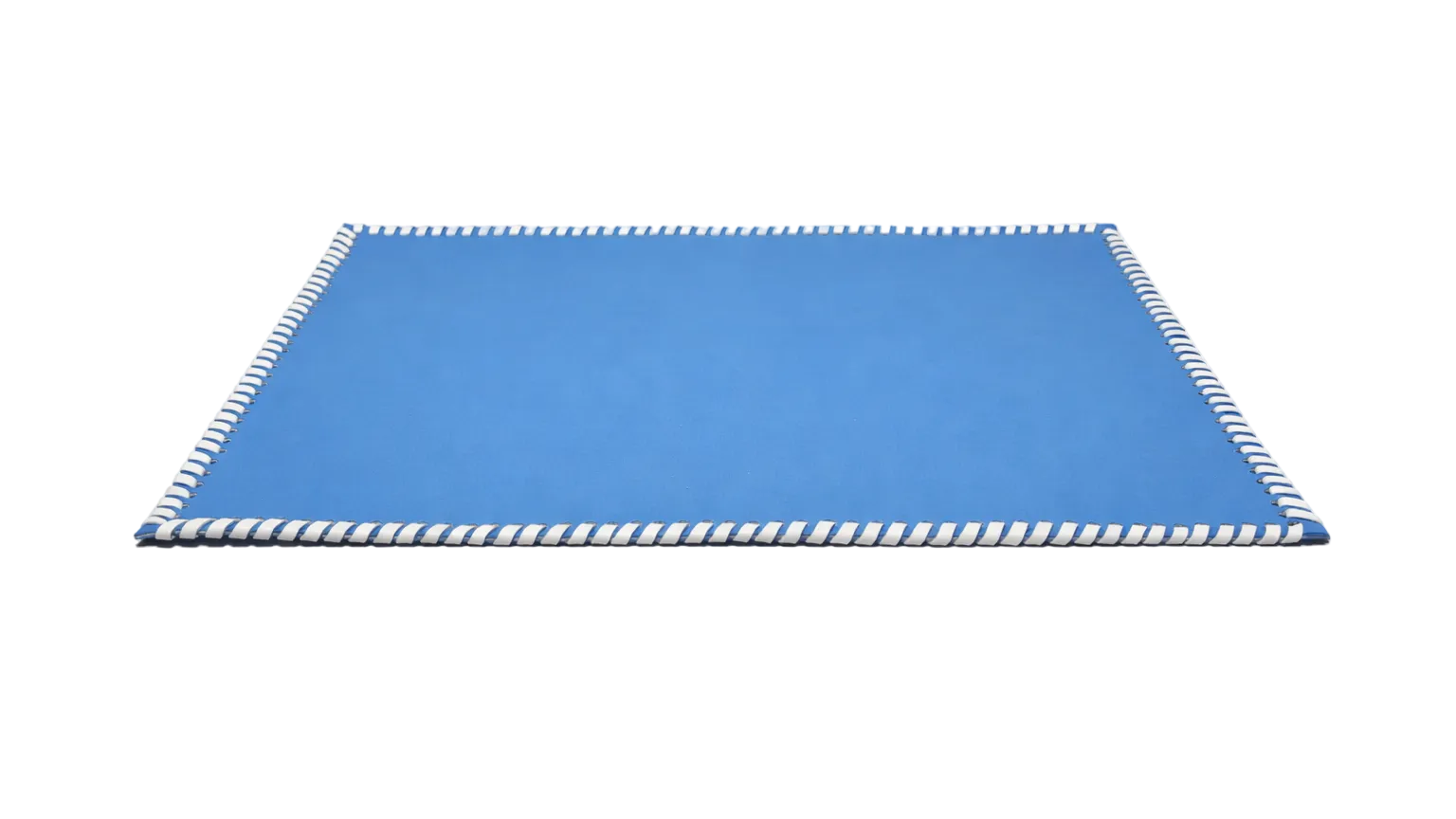 Dikdörtgen Deri Amerikan Servis(Mavi)