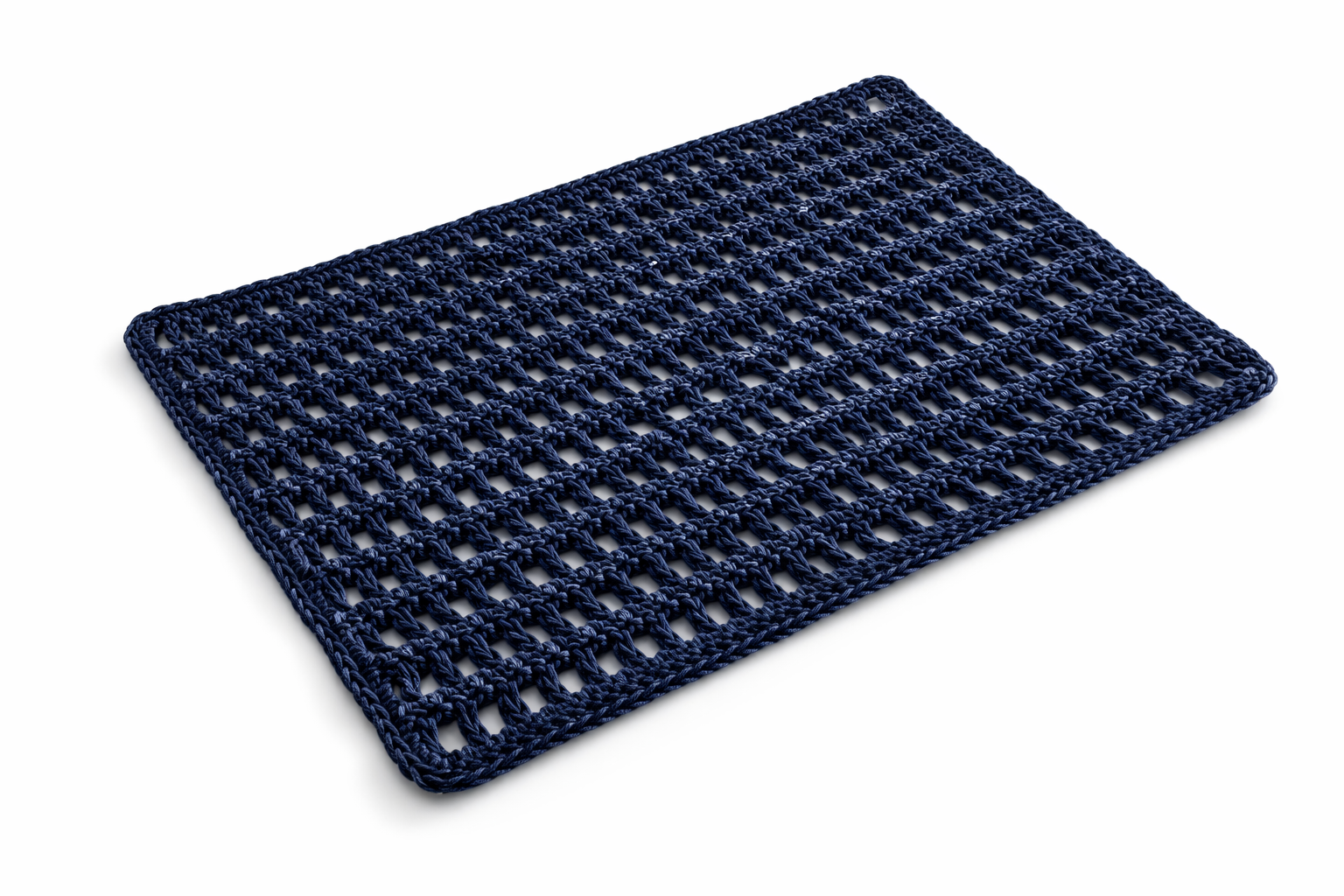 Örgü Dikdörtgen Amerikan Servis(Lacivert)