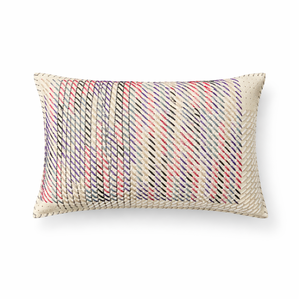 Deri Detaylı Dekoratif Kırlent