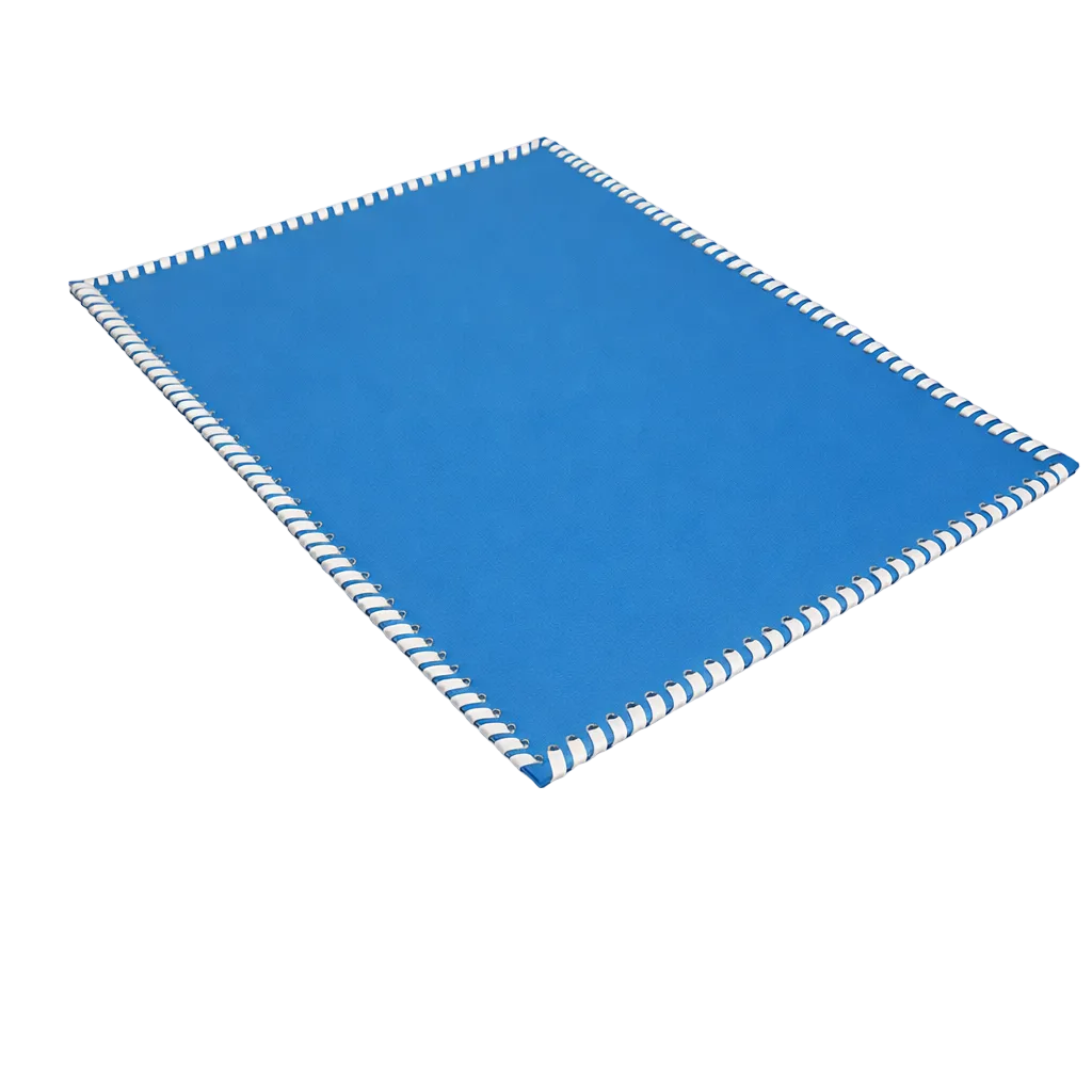 Dikdörtgen Deri Amerikan Servis(Mavi)