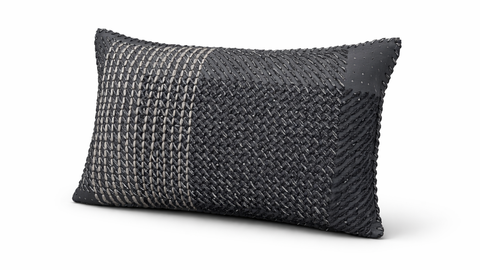 Deri Detaylı Dekoratif Kırlent