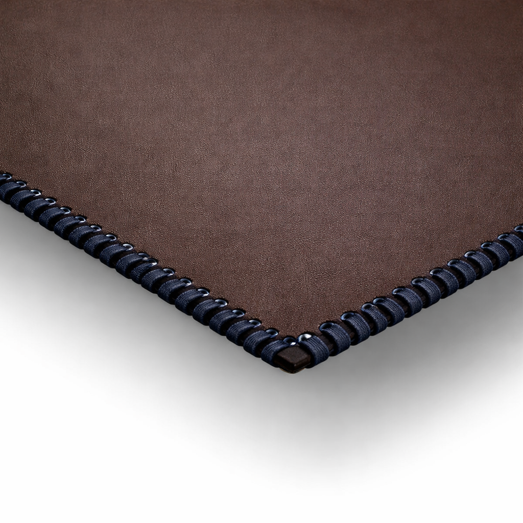 Dikdörtgen Deri Amerikan Servis(Kahverengi)