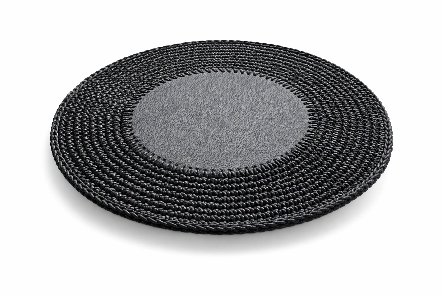 Örgü Yuvarlak Amerikan Servis(Siyah)