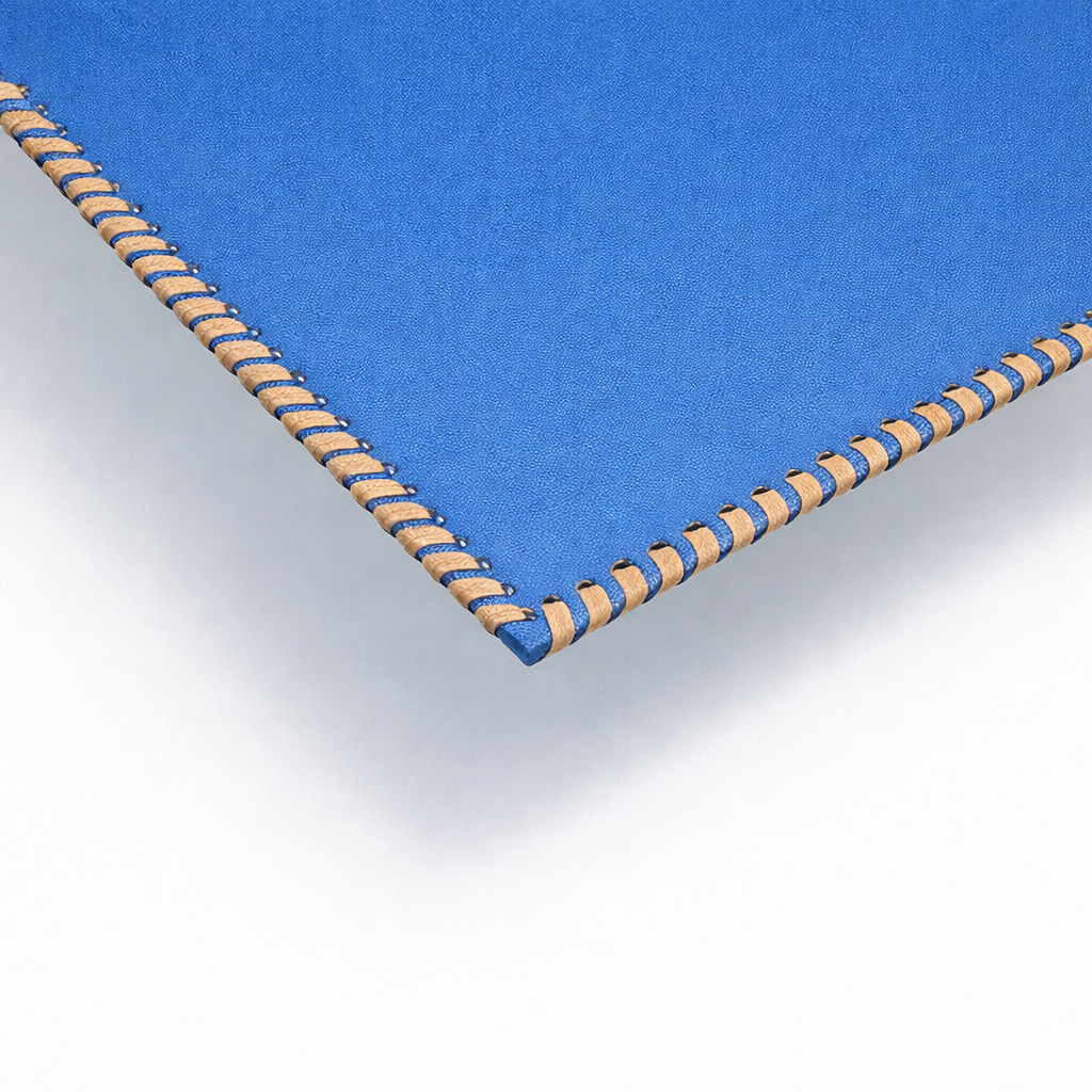 Dikdörtgen Deri Amerikan Servis(Mavi)