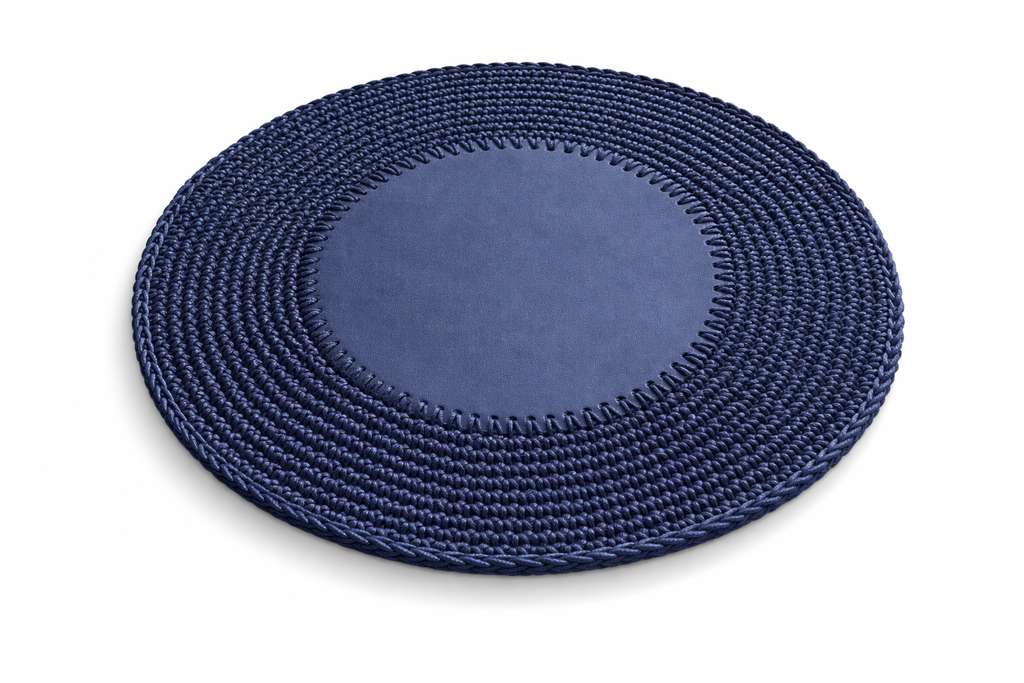 Örgü Yuvarlak Amerikan Servis(Lacivert)