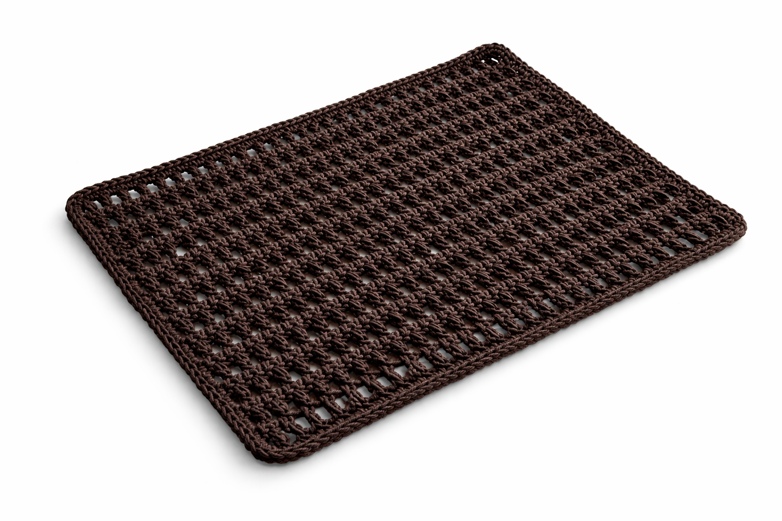 Örgü Dikdörtgen Amerikan Servis(Koyu Kahve)