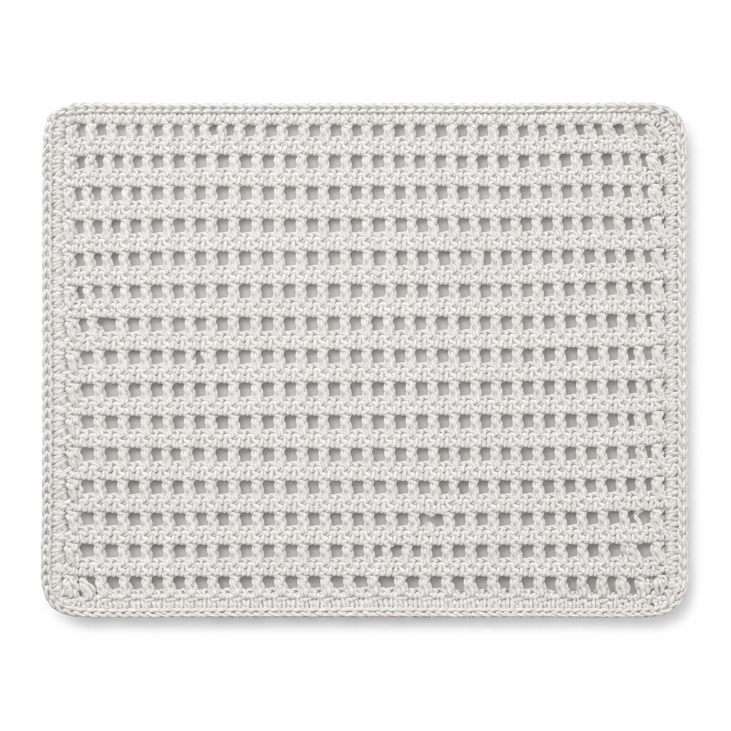 Örgü Dikdörtgen Amerikan Servis(Beyaz)