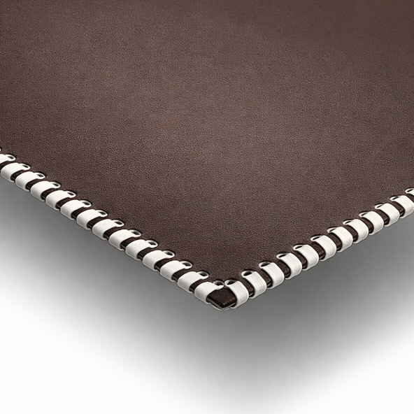 Dikdörtgen Deri Amerikan Servis(Kahverengi)
