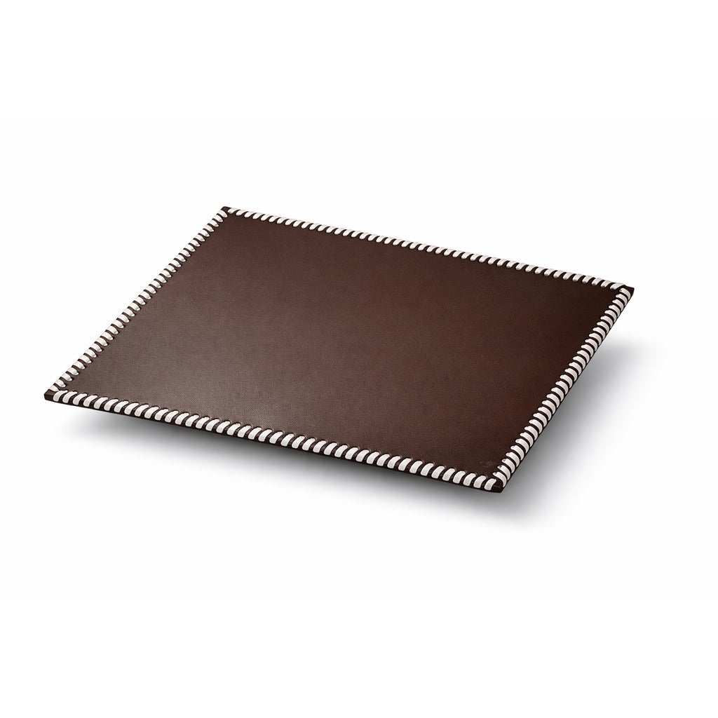 Dikdörtgen Deri Amerikan Servis(Kahverengi)